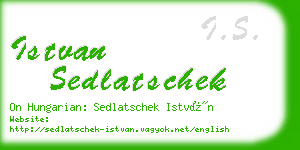 istvan sedlatschek business card